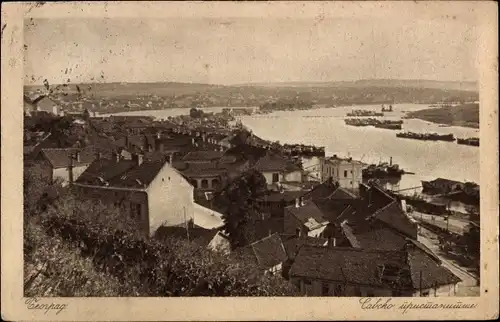 Ak Beograd Belgrad Serbien, Le port sur la Save
