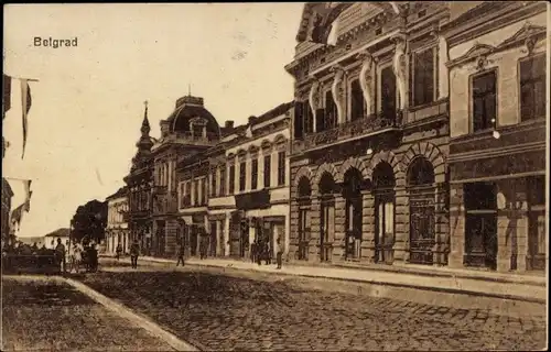 Ak Beograd Belgrad Serbien, Stadtpartie, Straße