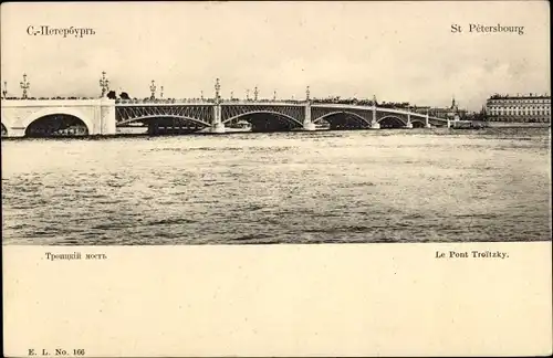 Ak Sankt Petersburg Russland, Le Pont Troitzky