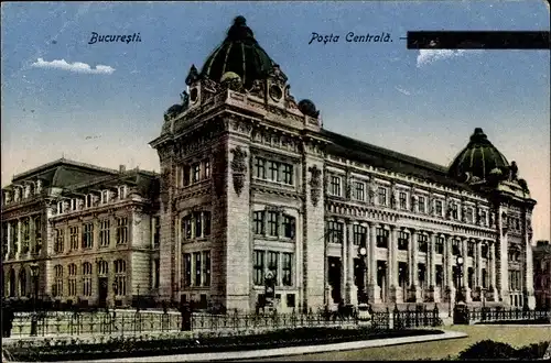 Ak București Bukarest Rumänien, Posta Centrala