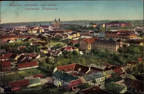Ak Temesvár Timișoara Temeswar Rumänien, Fabrikstadt, Totalansicht