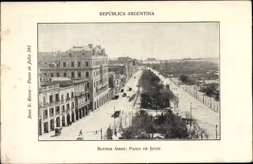 Ak Buenos Aires Argentinien, Paseo de Julio