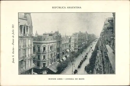 Ak Buenos Aires Argentinien, Avenida de Mayo