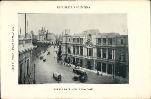 Ak Buenos Aires Argentinien, Calle Rivadavia