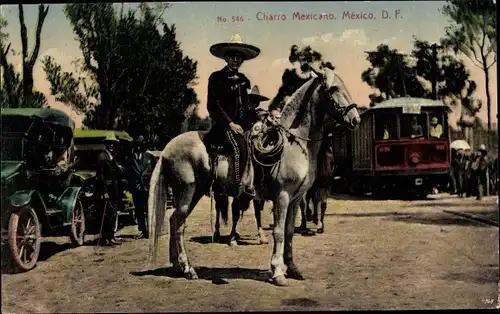 Ak Mexiko, Charro Mexicano, Mexikaner zu Pferde
