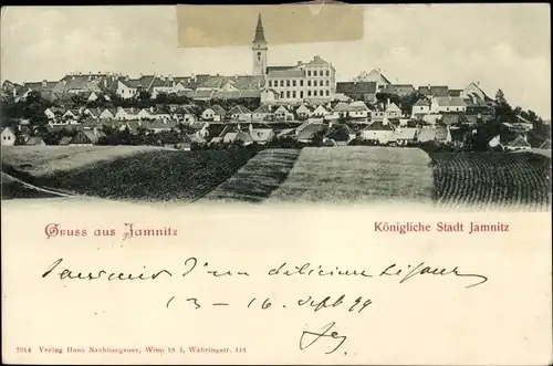 Ak Jemnice Jamnitz Region Hochland, Totalansicht