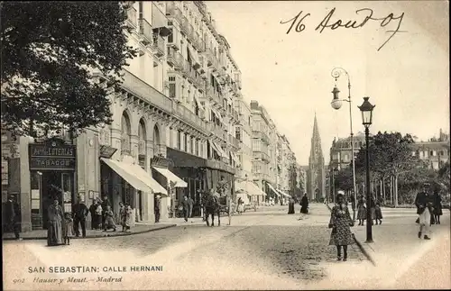 Ak Donostia San Sebastian Baskenland, Calle Hernani
