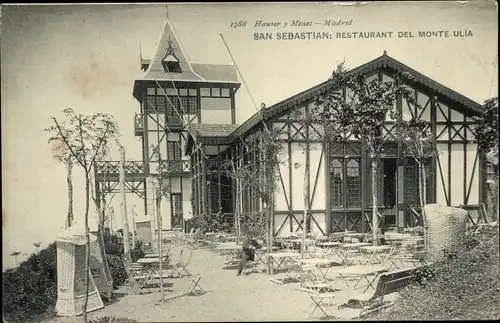 Ak Donostia San Sebastian Baskenland, Restaurant del Monte Ulia