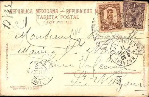 Ak Veracruz Mexiko, Calle Miguel Lerdo, Straßenpartie mit Geschäften