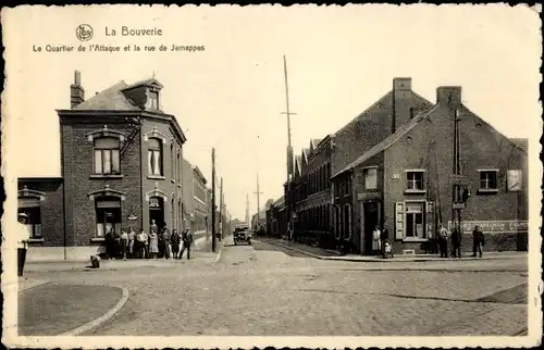 Ak La Bouverie Hennegau Wallonien, Le Quartier de l'Attaque et la rue de Jemappes