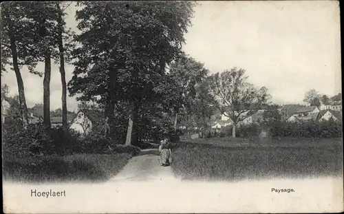 Ak Hoeilaart Hoeylaert Flämisch Brabant, Paysage, Blick auf den Ort