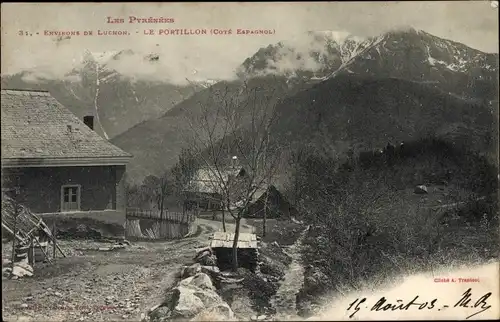 Ak Luchon Haute Garonne, Le Portillon