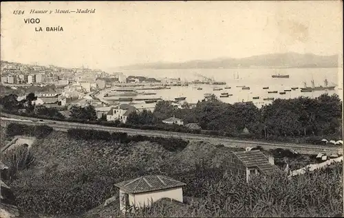 Ak Vigo Galicien Spanien, La Bahía, Panorama