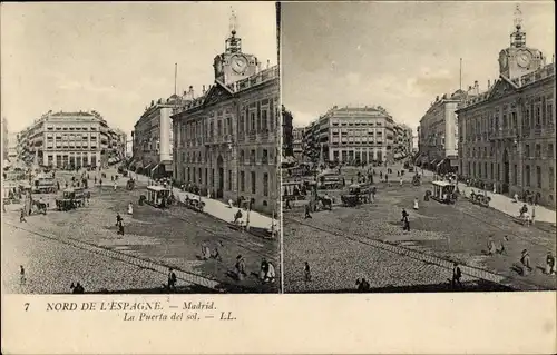 Stereo Ak Madrid Spanien, La Puerta del sol