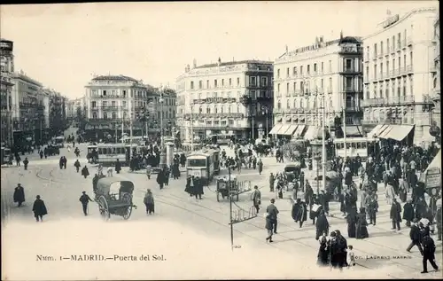 Ak Madrid Spanien, Puerta del Sol
