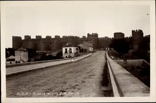 Ak Avila Kastillen und Leon, Puente nuevo y Muralla