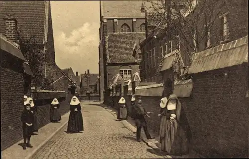 Ak St Amandsberg Gent Ostflandern, Begijnhof d'Arenbergstraat