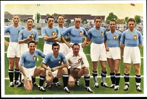 Sammelbild Olympia 1936 Serie 20 Bild 2, Fußballmannschaft Italien, Franck Kaffee