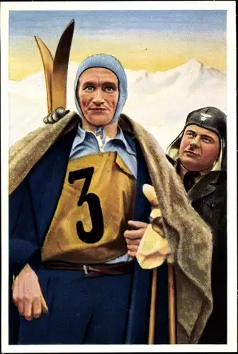 Sammelbild Olympia 1936 Serie 8 Bild 3, Kalle Jalkanen Finnland, Franck Kaffee