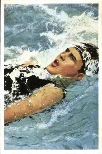 Sammelbild Olympia 1936, Der amerikanische Schwimmer Adolph Kiefer, Mühlen Franck Kaffeezusatz