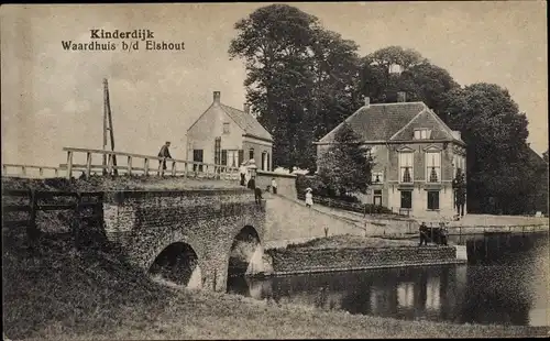 Ak Kinderdijk Molenwaard Südholland Niederlande, Waardhuis b/d Elshout