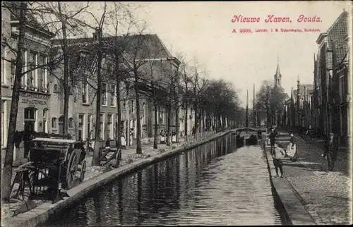 Ak Gouda Südholland Niederlande, Nieuwe Haven