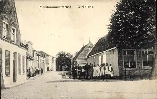 Ak Dirksland Südholland, Paardenmarktstraat