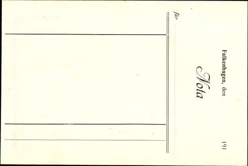 Ak Falkenhagen in der Mark, Emil Steiner Klempnermeister, Bauklempnerei, Ecke Bahnhofstraße