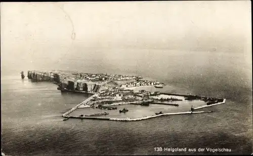 Ak Nordseeinsel Helgoland, Fliegeraufnahme, Hochseefestung