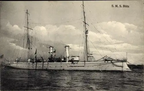 Ak Deutsches Kriegsschiff, SMS Blitz, Kleiner Kreuzer, Kaiserliche Marine