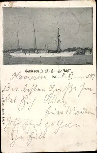 Ak Deutsches Kriegsschiff, SMS Habicht, Kanonenboot, Kaiserliche Marine