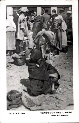 Ak Tetuan Tétouan Marokko, Vendedor del Campo, Fell Händler