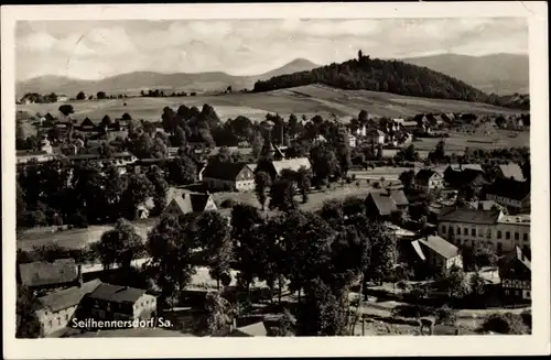 Ak Seifhennersdorf Sachsen, Panoramaansicht des Ortes, Felder