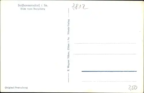Ak Seifhennersdorf Sachsen, Blick vom Burgsberg