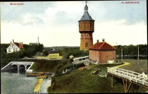 Ak Vlissingen Zeeland Niederlande, Watertoren