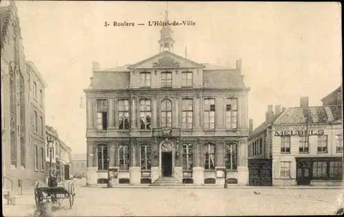 Ak Roeselare Roeselaere Rousselare Roulers Westflandern, L'Hôtel de Ville