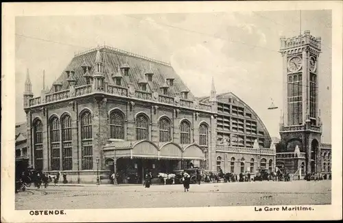 Ak Oostende Ostende Westflandern, La Gare Maritime