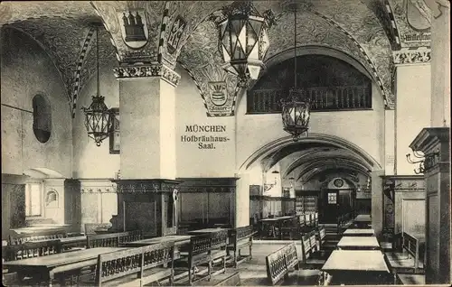 Ak München Bayern, Hofbräuhaus-Saal
