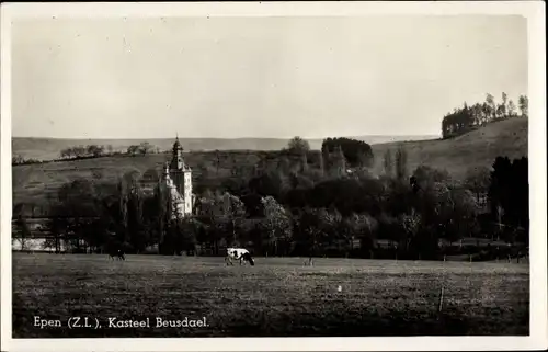Ak Epen Limburg Niederlande, Panorama met Kasteel Beusdael