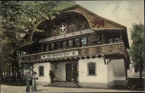 Ak Dresden Altstadt, Internationale Hygiene Ausstellung 1911, Schweizerischer Pavillon