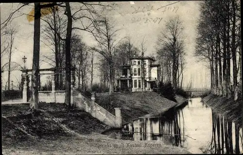 Ak Asperen Gelderland, Gezicht op 't Kasteel