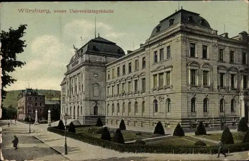 Ak Würzburg am Main Unterfranken, Neues Universitätsgebäude