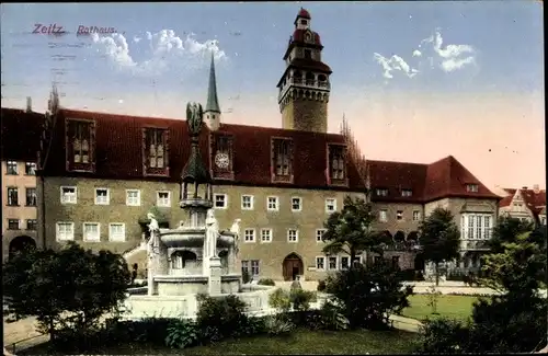 Ak Zeitz im Burgenlandkreis, Rathaus