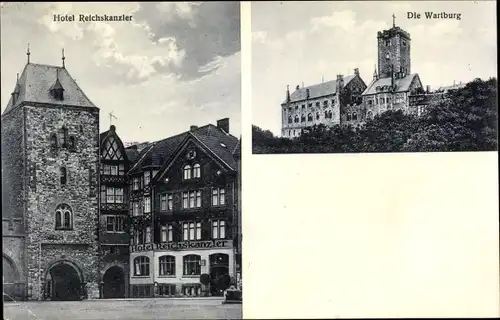 Ak Lutherstadt Eisenach in Thüringen, Wartburg, Hotel Reichskanzler