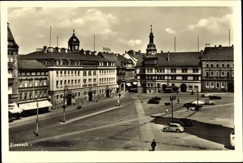 Ak Lutherstadt Eisenach in Thüringen, Stadtansicht, Marktplatz