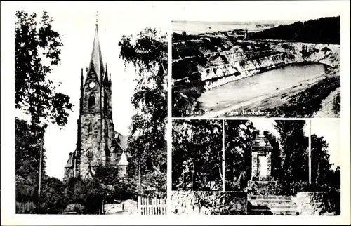 Ak Lerbeck Porta Westfalica in Westfalen, Kirche, Denkmal, Blauer See Jacobsberg