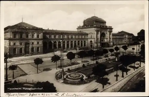 Ak Mannheim in Baden, Hauptbahnhof