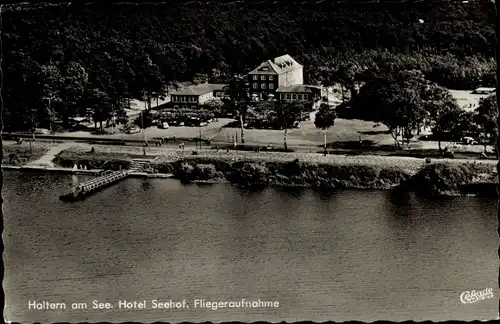 Ak Haltern am See Westfalen, Hotel Seehof, Fliegeraufnahme