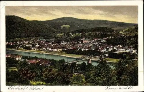 Ak Eberbach am Neckar, Gesamtansicht