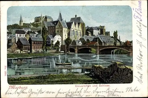 Ak Marburg an der Lahn, Universität, Schloss